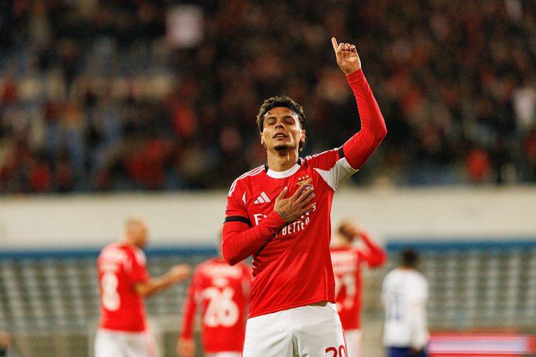 Richard Rios seen celebrating after scoring goal during Taca De Portugal  game between teams of Atletico CP and SL Benfica (Maciej Rogowski/Ball Raw Images)